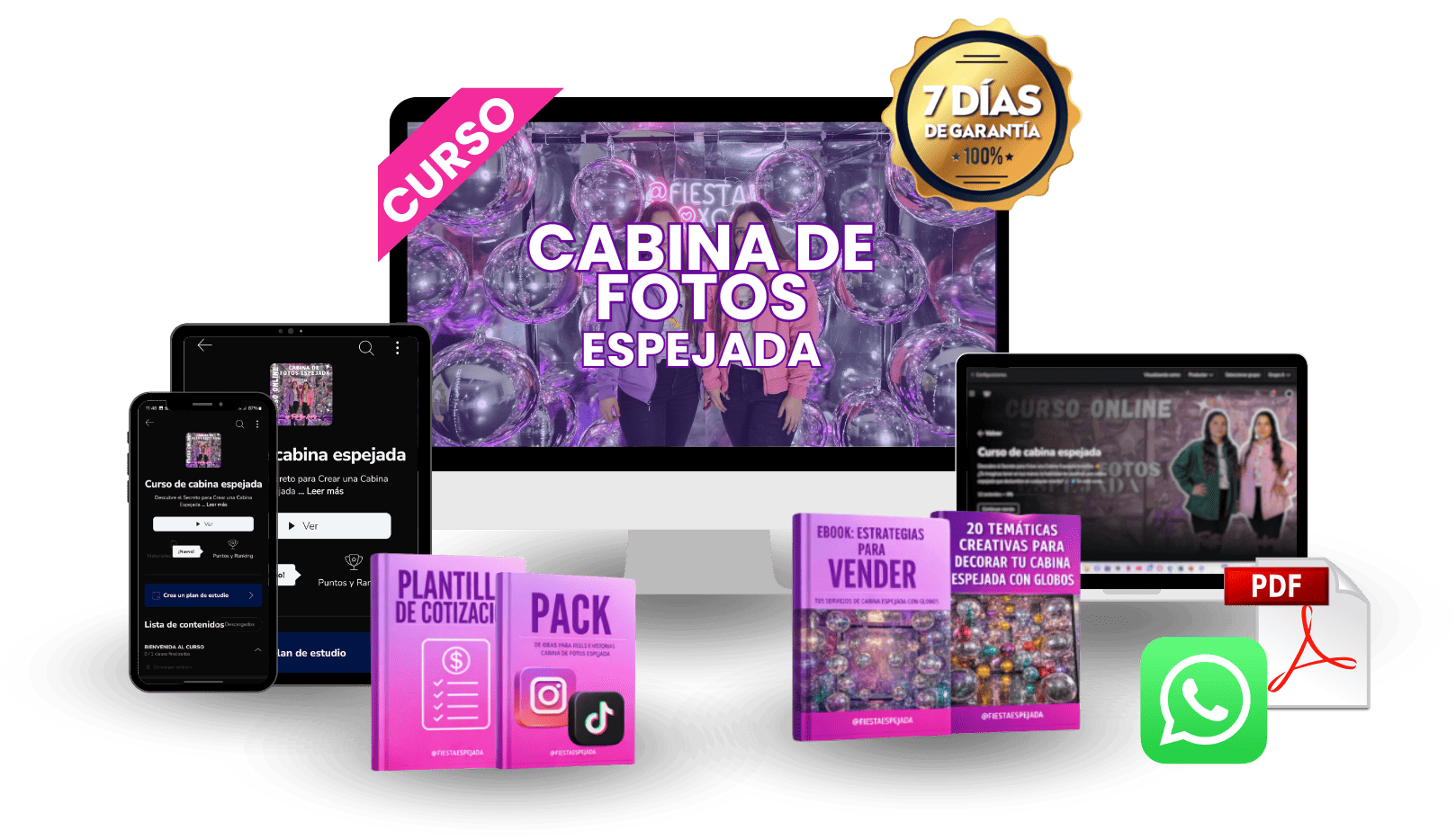 Cabina de fotos espejada real en evento